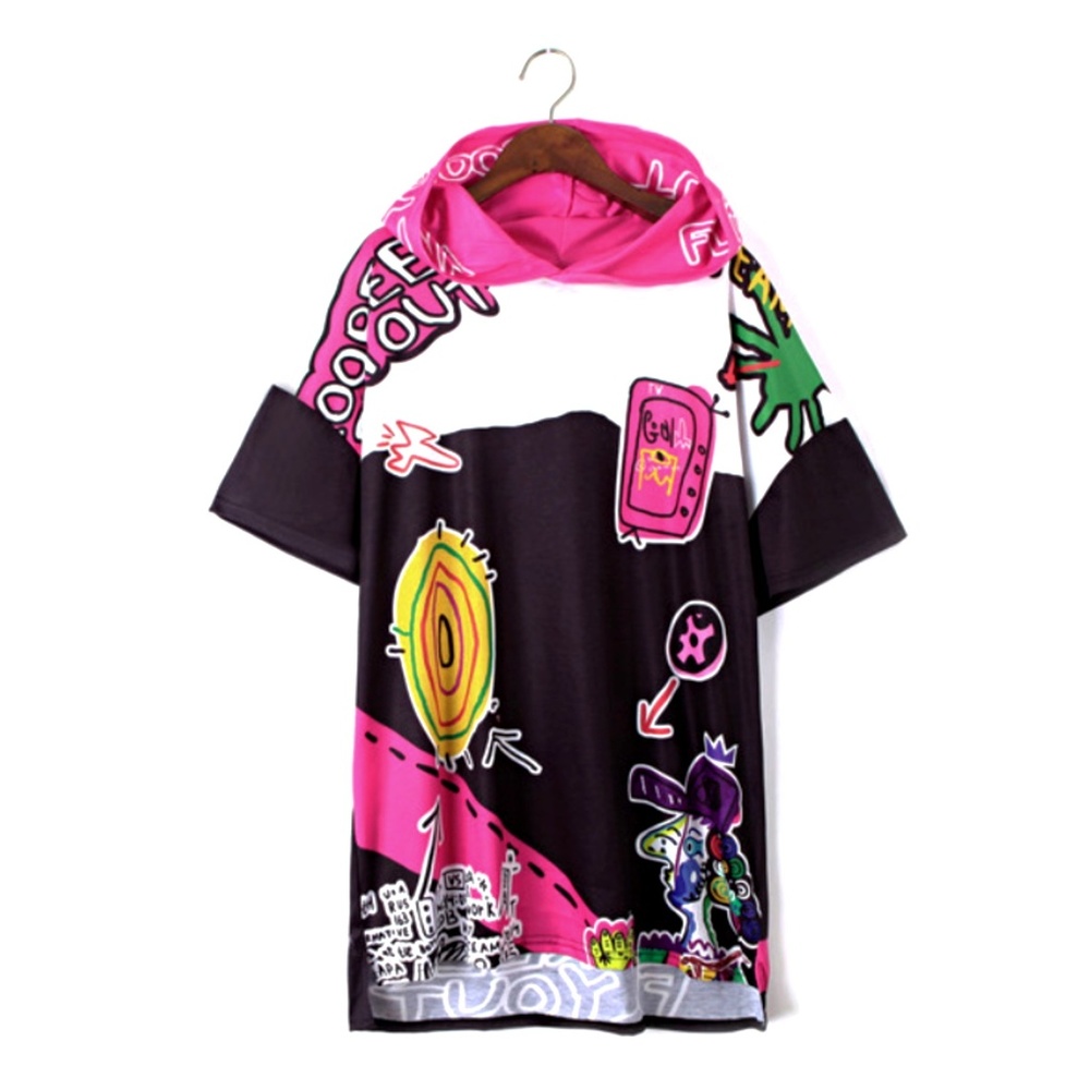 Oversize Tee With Hoodie